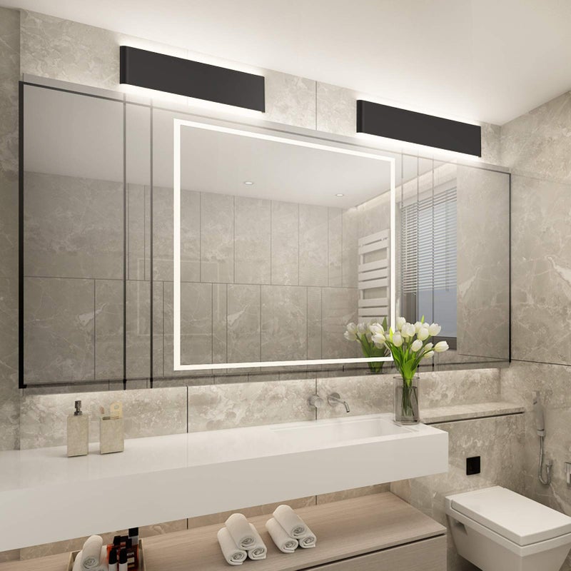 Aipsun 24in/20W Matte Black Modern Vanity Light Up and Down LED Vanity Light for Bathroom Wall Lighting Fixtures (Cool White 5000K) - Image 3